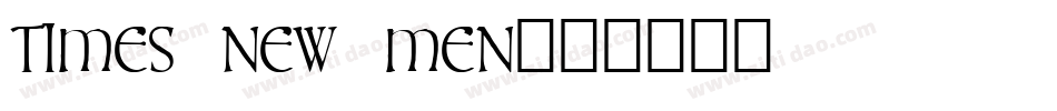 TIMES NEW MEN字体转换